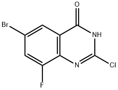 6-溴-2-氯-8-氟喹唑啉-4(3H)- 酮,1597156-83-6,结构式