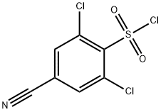 2,6-dichloro-4-cyanobenzene-1-sulfonyl chloride 化学構造式