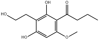 1-Butanone, 1-[2,4-dihydroxy-3-(2-hydroxyethyl)-6-methoxyphenyl]- Structure