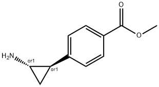 Benzoic acid, 4-[(1R,2S)-2-aminocyclopropyl]-, methyl ester Struktur