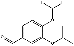 Benzaldehyde, 4-(difluoromethoxy)-3-(1-methylethoxy)- Structure