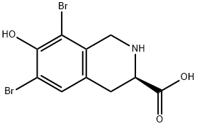 3-Isoquinolinecarboxylic acid, 6,8-dibromo-1,2,3,4-tetrahydro-7-hydroxy-, (R)- (9CI) Struktur