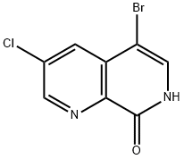 1,7-Naphthyridin-8(7H)-one, 5-bromo-3-chloro- Struktur