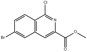 3-Isoquinolinecarboxylic acid, 6-bromo-1-chloro-, methyl ester Struktur