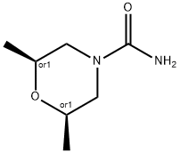 4-Morpholinecarboxamide, 2,6-dimethyl-, (2R,6S)-rel 化学構造式