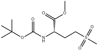 Butanoic acid, 2-[[(1,1-dimethylethoxy)carbonyl]amino]-4-(methylsulfonyl)-, methyl ester, (2S)- 化学構造式