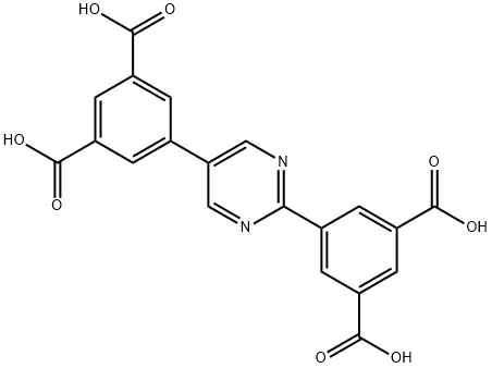 5,5'-(pyrimidine-2,5-diyl)diisophthalic acid 化学構造式