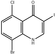 8-Bromo-5-chloro-3-iodoquinolin-4-ol Struktur