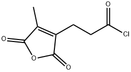 3-Furanpropanoyl chloride, 2,5-dihydro-4-methyl-2,5-dioxo- 化学構造式