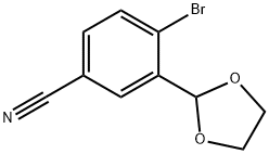 Benzonitrile, 4-bromo-3-(1,3-dioxolan-2-yl)- Structure
