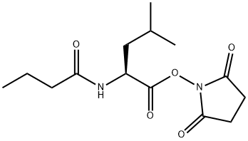 L-Leucine, N-(1-oxobutyl)-, 2,5-dioxo-1-pyrrolidinyl ester 结构式