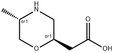 2-Morpholineacetic acid, 5-methyl-, (2R,5S)-rel- Struktur