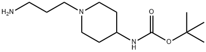 tert-Butyl 1-(3-aminopropyl)piperidin-4-ylcarbamate 化学構造式