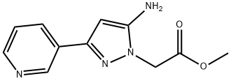 1H-Pyrazole-1-acetic acid, 5-amino-3-(3-pyridinyl)-, methyl ester 结构式