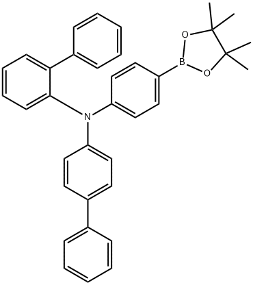 [1,1'-Biphenyl]-4-amine, N-[1,1'-biphenyl]-2-yl-N-[4-(4,4,5,5-tetramethyl-1,3,2-dioxaborolan-2-yl)phenyl]- 化学構造式