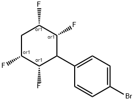 benzene, 1-bromo-4-[(2S,3R,5S,6R)-2,3,5,6-tetrafluorocyclohexyl]-, rel-,1609663-46-8,结构式