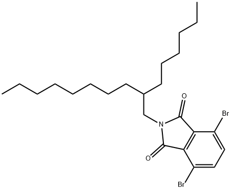 1H-Isoindole-1,3(2H)-dione, 4,7-dibromo-2-(2-hexyldecyl)- 化学構造式