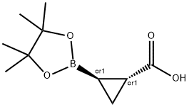 TRANS-2-(4,4,5,5-TETRAMETHYL-1,2-OXABOROLAN-2-YL)CYCLOPROPANE-1-甲酸盐酸盐 结构式