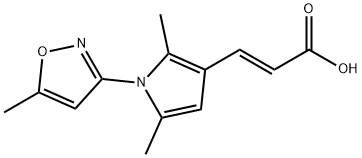 (2E)-3-[2,5-dimethyl-1-(5-methyl-1,2-oxazol-3-yl)-1H-pyrrol-3-yl]prop-2-enoic acid,1613051-36-7,结构式