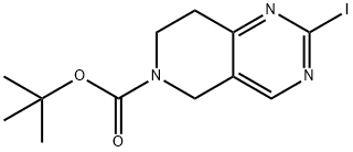 2-碘-7,8-二氢吡啶[4,3-D]嘧啶-6(5H)-羧酸叔丁酯,1613148-20-1,结构式