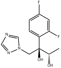 2,3-Butanediol, 2-(2,4-difluorophenyl)-1-(1H-1,2,4-triazol-1-yl)-, (R*,S*)- (9CI) Structure