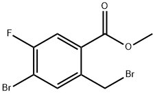 4-溴-2-(溴甲基)-5-氟苯甲酸甲酯, 1614234-12-6, 结构式
