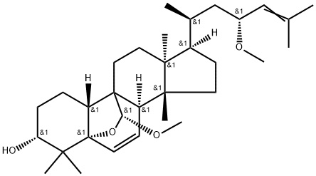 (19S,23S)-5β,19-Epoxy-19,23-dimethoxycucurbita-6,24-dien-3β-ol 结构式