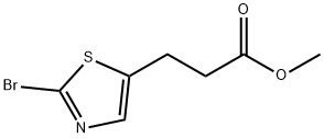 5-Thiazolepropanoic acid, 2-bromo-, methyl ester 化学構造式
