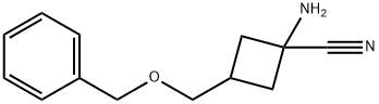 Cyclobutanecarbonitrile, 1-amino-3-[(phenylmethoxy)methyl]- 化学構造式