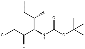 tert-Butyl ((3S,4S)-1-chloro-4-methyl-2-oxohexan-3-yl)carbamate Structure