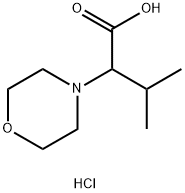 4-Morpholineacetic acid, α-(1-methylethyl)-, hydrochloride (1:1) Struktur