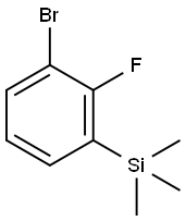(3-Bromo-2-fluorophenyl)trimethylsilane 化学構造式