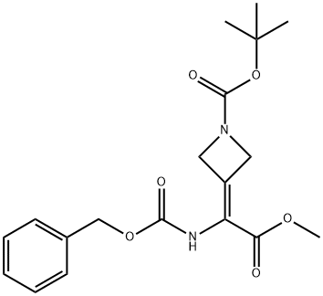 1-Azetidinecarboxylic acid, 3-[2-methoxy-2-oxo-1-[[(phenylmethoxy)carbonyl]amino]ethylidene]-, 1,1-dimethylethyl ester|2-(1-BOC-3-亚氮杂环丁基)-2-(CBZ-氨基)乙酸甲酯