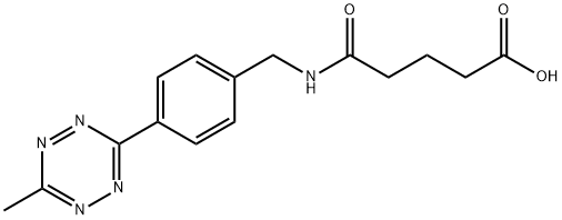 Pentanoic acid, 5-[[[4-(6-methyl-1,2,4,5-tetrazin-3-yl)phenyl]methyl]amino]-5-oxo- Struktur