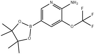 5-(4,4,5,5-四甲基-1,3,2-二噁硼戊环-2-基)-3-(三氟甲氧基)吡啶-2-胺, 1620575-08-7, 结构式