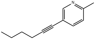 5-(己-1-炔-1-基)-2-甲基吡啶, 16232-29-4, 结构式