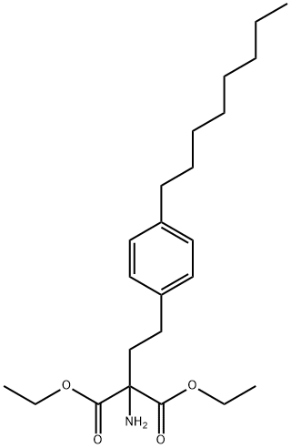 Propanedioic acid, 2-amino-2-[2-(4-octylphenyl)ethyl]-, 1,3-diethyl ester Struktur