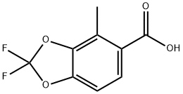 2,2-difluoro-4-methyl-2H-1,3-benzodioxole-5-carboxylic Acid 化学構造式