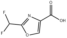 4-Oxazolecarboxylic acid, 2-(difluoromethyl)- Struktur