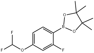 2-氟-4-二氟甲氧基苯硼酸频哪醇酯, 1628442-55-6, 结构式