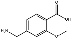 Benzoic acid, 4-(aminomethyl)-2-methoxy- Structure