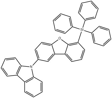 9H-Carbazole, 9-[6-(triphenylsilyl)-2-dibenzofuranyl]-,1628779-70-3,结构式