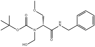 (R)-tert-Butyl (1-(benzylamino)-3-methoxy-1-oxopropan-2-yl)(hydroxymethyl)carbamate Struktur