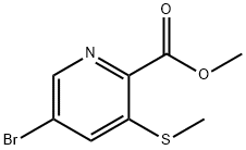 1629133-56-7 2-Pyridinecarboxylic acid, 5-bromo-3-(methylthio)-, methyl ester