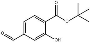Benzoic acid, 4-formyl-2-hydroxy-, 1,1-dimethylethyl ester 化学構造式