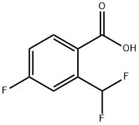 2-(difluoromethyl)-4-fluorobenzoic acid 化学構造式