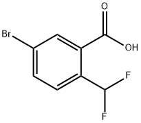 5-bromo-2-(difluoromethyl)benzoic acid 化学構造式