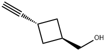 Cyclobutanemethanol, 3-ethynyl-, trans- Struktur