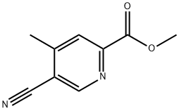 2-Pyridinecarboxylic acid, 5-cyano-4-methyl-, methyl ester Struktur