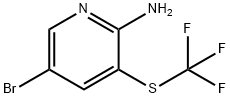 5-溴-3-((三氟甲基)硫代)吡啶-2-胺,1637399-40-6,结构式